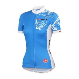 Веломайка короткий рукав Castelli Sidi DIVA (2144), голубой-белый, PCSMADIVA, Вариант УТ-00114219: Размер: L, изображение  - НаВелосипеде.рф