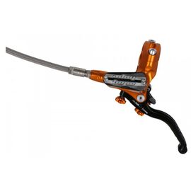 Тормоз Hope Tech 3 V4 Front - No Rotor - ORANGE - BRAIDED -L/H (комплект), T3V4CBFL, изображение  - НаВелосипеде.рф