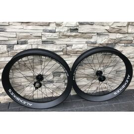 Велосипедние карбоновые колеса ALEXBIKES в сборе, ширина обода 90 мм, + втулки(26-90-black), изображение  - НаВелосипеде.рф
