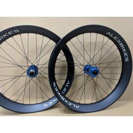 Велосипедные карбоновые колеса ALEXBIKES в сборе, ширина обода 90 мм, + втулки(26-90-blue), изображение  - НаВелосипеде.рф