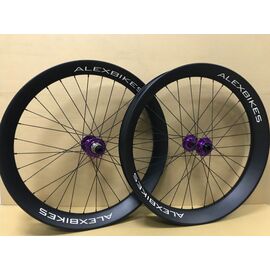 Велосипедные карбоновые колеса ALEXBIKES в сборе, ширина обода 90 мм, + втулки(26-90-purple), изображение  - НаВелосипеде.рф
