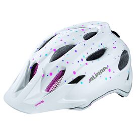 Велошлем детский Alpina Carapax Jr white polka dots 2018, Вариант УТ-00118823: Размер: 51-56 см, изображение  - НаВелосипеде.рф