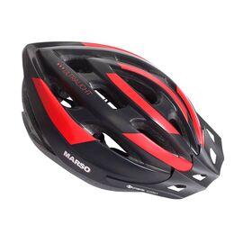 Велошлем Vinsa Sport, черный/красный, VSH 23 New marso, Вариант УТ-00123771: Размер: M-L (57-62 см), изображение  - НаВелосипеде.рф