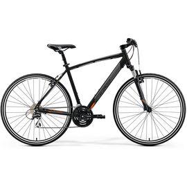 Велосипед гибридный Merida Crossway 20-V 28" 2019, Вариант УТ-00110073: Рама: SM 48см (Рост: 155-165 см), Цвет: MattBlack/Orange, изображение  - НаВелосипеде.рф