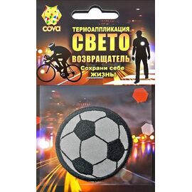 Термошеврон световозвращающий COVA™ "Футбольный мяч", размер Ø 55мм, изображение  - НаВелосипеде.рф