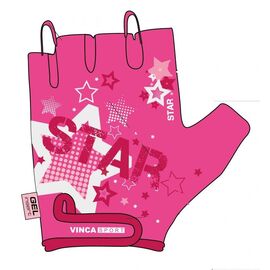 Велоперчатки детские Vinca Sport VG 967 Star, розовые, Вариант УТ-00105566: Размер: 3XS, изображение  - НаВелосипеде.рф