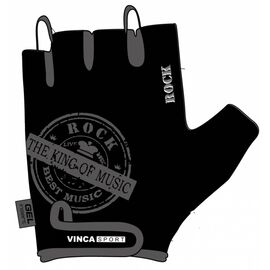 Велоперчатки Vinca Sport, черный/серый, VG 871 Rock Music, Вариант УТ-00105603: Размер: L, изображение  - НаВелосипеде.рф