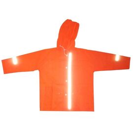Дождевик Vinca Sport со светоотражающими полосами, DK2 orange, Вариант УТ-00072185: 100 см, ширина 60 см, ПВХ - 0.12 -0.14 мм, изображение  - НаВелосипеде.рф