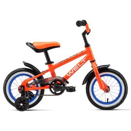 Детский велосипед Welt Dingo 12" 2018, Вариант УТ-00073323: Колеса: 12" (Рост: от 84 до 98 см), Цвет: оранжево-черно-синий , изображение  - НаВелосипеде.рф