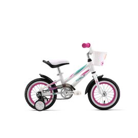 Детский велосипед Welt Pony 12" 2018, Вариант УТ-00073324: Колеса: 12" (Рост: от 84 до 98 см), Цвет: бело-фиолетово-зеленый , изображение  - НаВелосипеде.рф