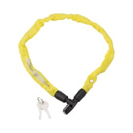 Велосипедный замок Kryptonite Cables KEEPER 465, цепь, на ключ, тканевая-оболочка, 4 x 650 мм, желтый, 720018002567, изображение  - НаВелосипеде.рф