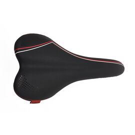 Велосипедное седло Vinca Sport 258*160 мм, европодвес, черное с  красным, VS 04 calypso black/red, изображение  - НаВелосипеде.рф