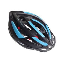 Велошлем Vinca Sport, индивидуальная упаковка, черный/голубой, VSH 23 New Azuro, Вариант УТ-00123770: Размер: M-L (57-62 см), изображение  - НаВелосипеде.рф