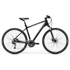 Велосипед гибридный Merida Crossway 300, 2019, Вариант УТ-00110074: Рама: L 55cm (Рост: 175-180 см), Цвет: MattBlack/Green, изображение  - НаВелосипеде.рф