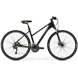 Велосипед гибридный, женский Merida Crossway 300, 2019, Вариант УТ-00121015: Рама: M 51cm (Рост: 165-170 см), Цвет: MattBlack/Green, изображение  - НаВелосипеде.рф