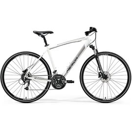 Велосипед гибридный Merida Crossway 40-D 28" 2019, Вариант УТ-00110077: Рама: L 55cm (Рост: 175-180 см), Цвет: DarkSilver/Blue, изображение  - НаВелосипеде.рф