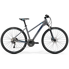 Велосипед гибридный, женский Merida Crossway 500, 2019, Вариант УТ-00121023: Рама: M 51cm (Рост: 165-170 см), Цвет: MattDarkSilver/Blue/DarkBlue, изображение  - НаВелосипеде.рф
