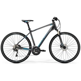 Велосипед гибридный Merida Crossway XT Edition, 2019, Вариант УТ-00124010: Рама: L 55cm (Рост: 175-180 см), Цвет: DarkSilver/Blue, изображение  - НаВелосипеде.рф