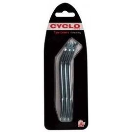 Монтировки CYCLO сталь, с крючками длинные  (3шт), серебристые, 7-06014 , изображение  - НаВелосипеде.рф