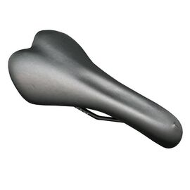 Седло велосипедное VELO Vader, спорт, 273х130мм, 198г, нейлон, чёрное с серыми боковинами, VL-2059, изображение  - НаВелосипеде.рф