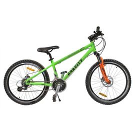 Подростковый велосипед Gravity EXPEDITION DISC 24" 2015, Вариант УТ-00020817: Рама 17" (Рост: 126 - 155 см), Цвет: зеленый, изображение  - НаВелосипеде.рф