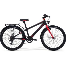 Подростковый велосипед Merida Dino 24" 2019, Вариант УТ-00124032: Рама: один размер (Рост: 135-150 см), Цвет: черный/красный, изображение  - НаВелосипеде.рф