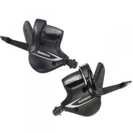 Шифтер Shimano Acera M360, левый/правый, 3x8 скорости, черный, ESLM360PTA3, изображение  - НаВелосипеде.рф