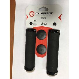 Ручки CLARK`S CLO215 на руль, с лентой/корковой обмоткой, 130 мм, с фиксаторами, черные, 3-255, изображение  - НаВелосипеде.рф
