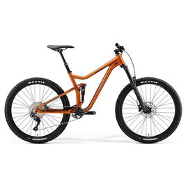 Двухподвесный велосипед МТВ Merida One-Forty 400, 2019, Вариант УТ-00110098: Рама: L 19" (Рост: 180-185 см), Цвет: SilkCopper/DarkSilver, изображение  - НаВелосипеде.рф
