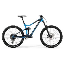 Двухподвесный велосипед МТВ Merida One-Sixty 4000, 2019, Вариант УТ-00110105: Рама: L 18.5" (Рост: 180-185 см), Цвет: CarbonUD/Blue, изображение  - НаВелосипеде.рф
