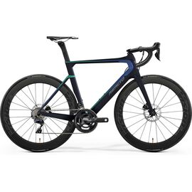 Шоссейный велосипед Merida Reacto Disc YC Edition, 2019, Вариант УТ-00127572: Рама: L 56cm (Рост: 175-180 см), Цвет: Starry Black (Blue/Green), изображение  - НаВелосипеде.рф