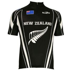 Веломайка короткий рукав Biemme National New Zealand, черный белый, 124.01 M3325 Nzealand, Вариант УТ-00123609: Размер: XS, изображение  - НаВелосипеде.рф