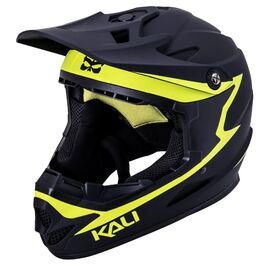 Шлем велосипедный подростковый KALI Full Face DOWNHILL/BMX ZOKA, черно-желтый 2019, 02-417412, Вариант УТ-00128915: Размер: 50-51 см, изображение  - НаВелосипеде.рф