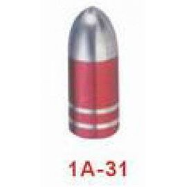 Колпачок на автовентиль TBS, "пуля" красная с насечками, 1A-31, изображение  - НаВелосипеде.рф