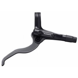 Тормозная ручка Shimano MT400, левая, ручка серебристая,  для гидравлических тормозов, EBLMT400RL, изображение  - НаВелосипеде.рф