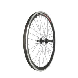 Колесо велосипедное 20" заднее, обод двойной алюминий, втулка стальная, гайка, черная, ZXX18855, изображение  - НаВелосипеде.рф