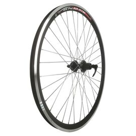 Колесо велосипедное 28" заднее, обод двойной алюминиевый, с эксцентриком, под кассету 8-10 скоростей, цвет черная, ZXX18, изображение  - НаВелосипеде.рф
