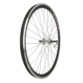 Колесо велосипедное 28" заднее, обод двойной алюминиевый, с эксцентриком, цвет серебристый, ZXX18870, изображение  - НаВелосипеде.рф