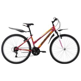 Горный велосипед Challenger Alpina 26" 2017, Вариант УТ-00130054: Рама: 16" (Рост: 1,50 — 1,65 м), Цвет: розово-желтый , изображение  - НаВелосипеде.рф
