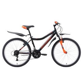 Подростковый велосипед Challenger Cosmic 24" 2018, Вариант УТ-00130074: Рост: 126-155 см, Цвет: чёрный/оранжевый/голубой, изображение  - НаВелосипеде.рф