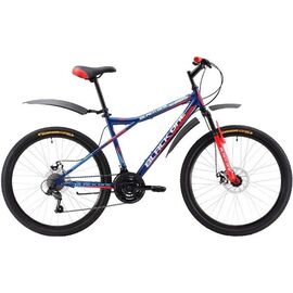 Двухподвесный велосипед Black One Element 26 D 26" 2017, Вариант УТ-00130060: Рама: 18'' (Рост: 1,67 — 1,78 м), Цвет: сине-красный , изображение  - НаВелосипеде.рф