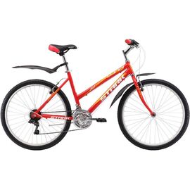 Двухподвесный велосипед Stark Luna 26.1 RV 26" 2017, Вариант УТ-00130168: Рама: 16" (Рост: 1,50 — 1,65 м), Цвет: красно-желтый, изображение  - НаВелосипеде.рф