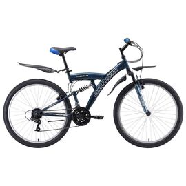 Двухподвесный велосипед Challenger Mission FS 26" 2019, Вариант УТ-00130155: Рама: 16" (Рост: 1,50 — 1,65 м), Цвет: синий/белый/голубой, изображение  - НаВелосипеде.рф