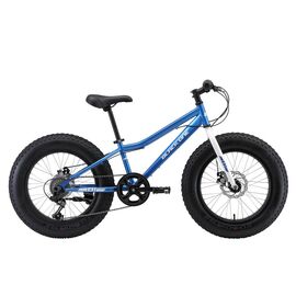 Детский велосипед Black One Monster D 20" 2019, Вариант УТ-00130113: Рост: 1,15 — 1,28 м, Цвет: голубой/серебристый, изображение  - НаВелосипеде.рф