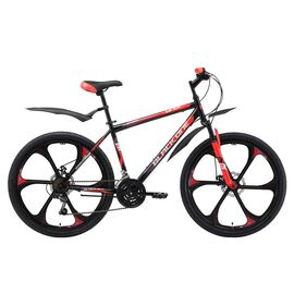 Горный велосипед Black One Onix 26 D forged wheels 26" 2018, Вариант УТ-00130127: Рама: 16" (Рост: 1,50 — 1,65 м), Цвет: чёрный/красный/серый, изображение  - НаВелосипеде.рф