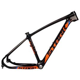 Рама велосипедная Stark Krafter 29er Carbon Frame 2018, Вариант УТ-00130331: Рама: 17" (Рост: 1,56 — 1,70 м), Цвет:  карбон/оранжевый/тёмно-серый, изображение  - НаВелосипеде.рф