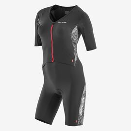 Велокомбинезон Orca 226 Kompress Aero Short Sleeve Race Suit 2019, женский, черный/оранжевый, JVDF, Вариант УТ-00129790: Размер: M, изображение  - НаВелосипеде.рф