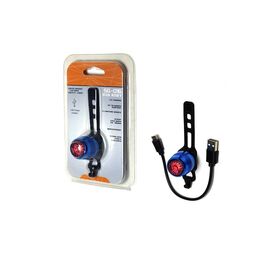 Фонарь задний SANGUAN, 1 светодиод, 4режима, встроенный Li аккум, USB, синий, SG-Ruby-USB SG016, изображение  - НаВелосипеде.рф