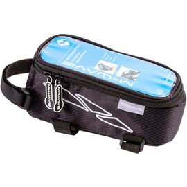 Сумочка-чехол+бокс M-WAVE XL увеличенная, 185х95х85 мм, на велораму, для смартфона, влагозащищенная, черная, 5-122372, изображение  - НаВелосипеде.рф
