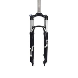 Вилка велосипедная Suntour XCM P, 26",  шток 28,6мм стальной, ход 100, чёрный глянцевый, XCM P 26", изображение  - НаВелосипеде.рф